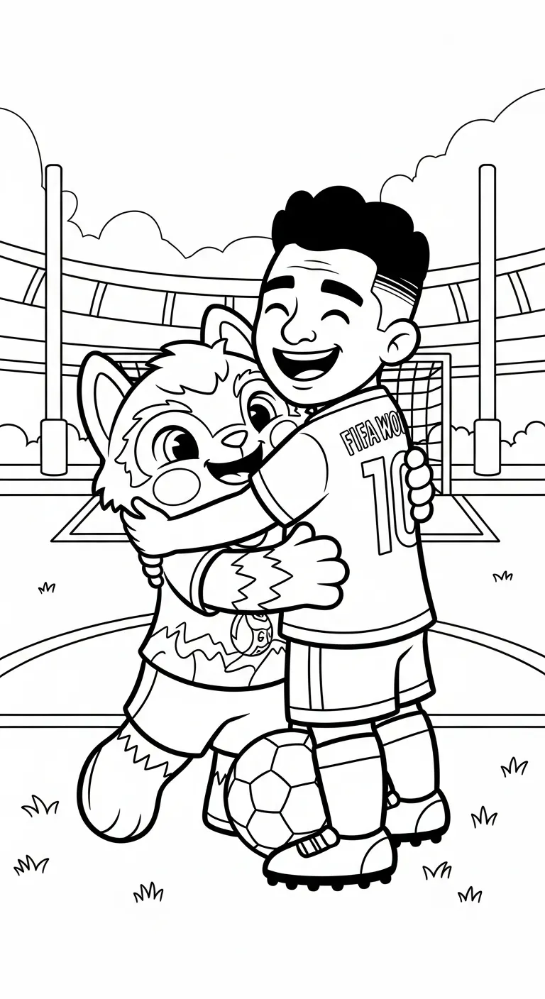 coloriage World Cup 2026 à imprimer pour enfant de 12 ans