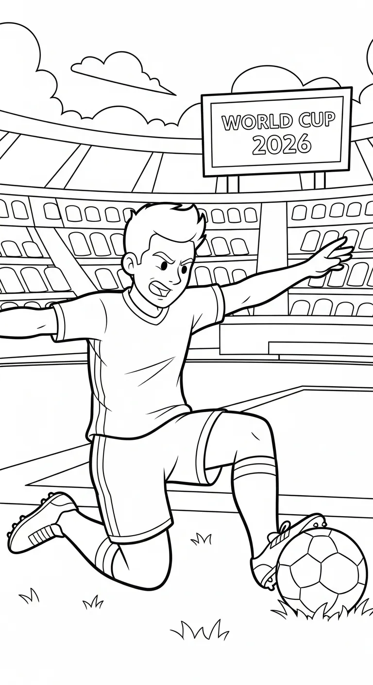 imprimer coloriage World Cup 2026 pour enfant