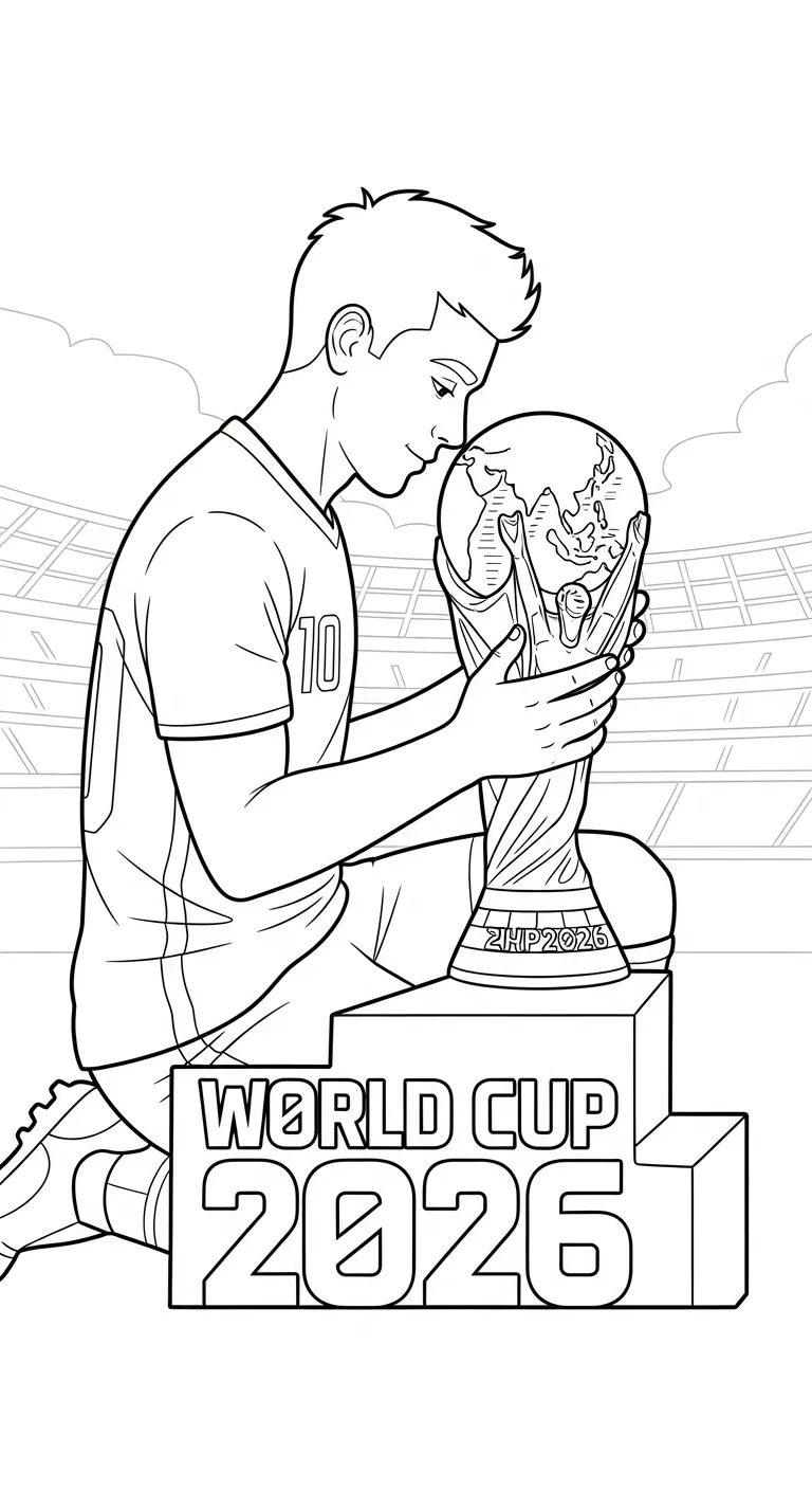 coloriage World Cup 2026 pour enfant gratuit 2