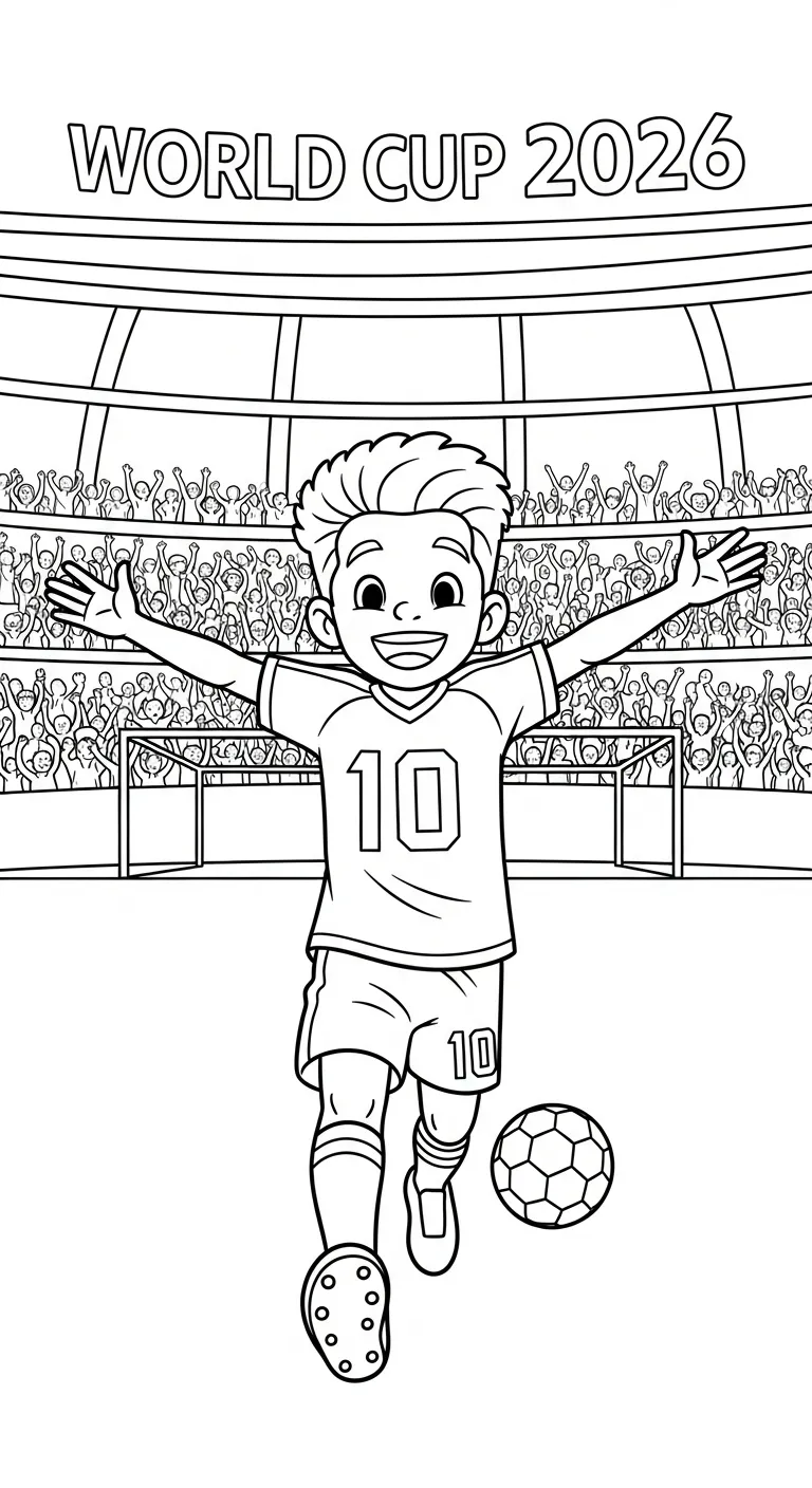 coloriage World Cup 2026 à imprimer pour enfant de 12 ans 1