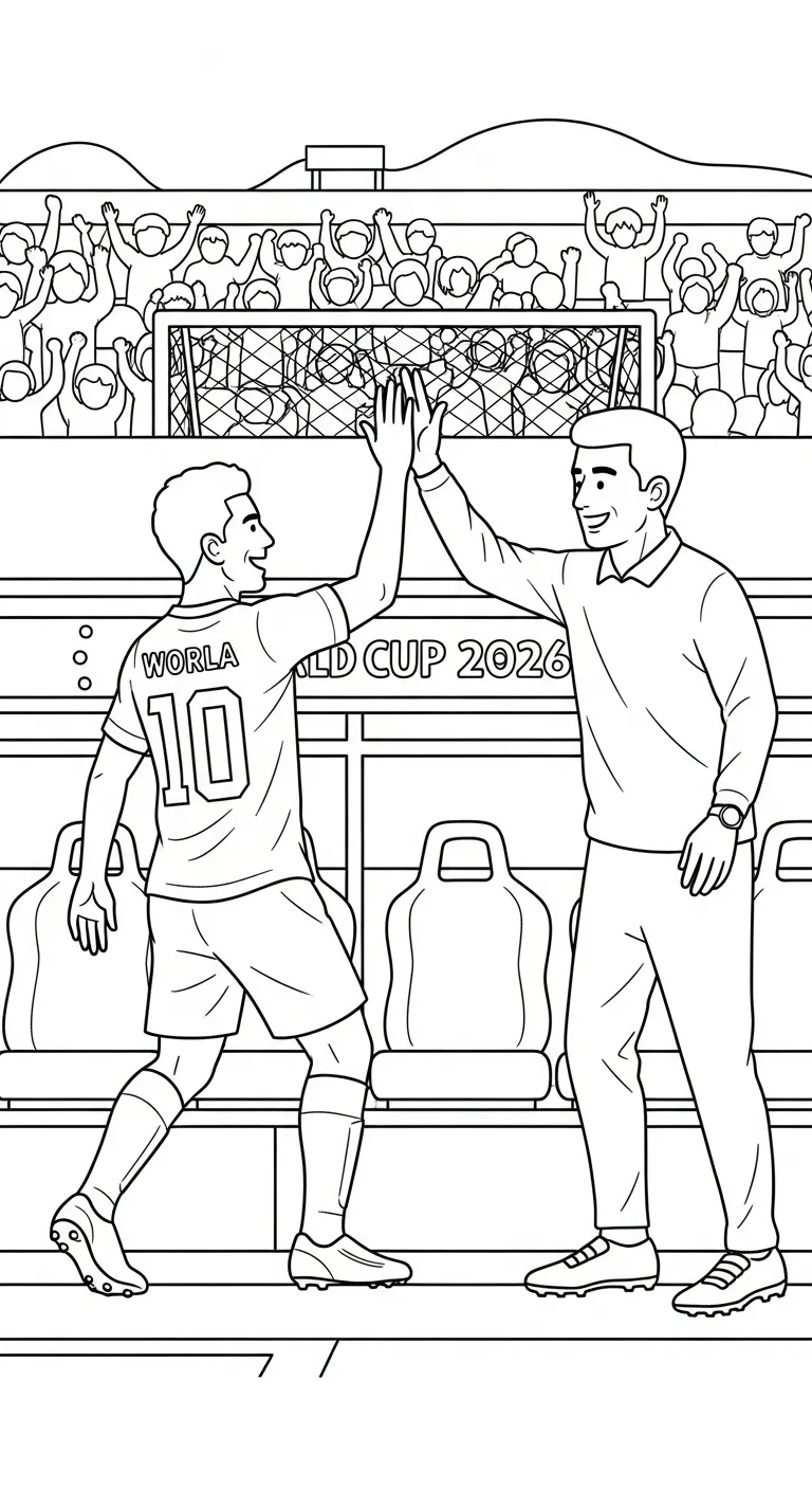 coloriage World Cup 2026 pour enfant a imprimer gratuit