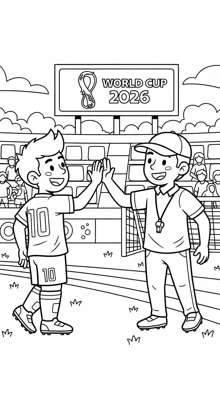 coloriage World Cup 2026 à imprimer pdf