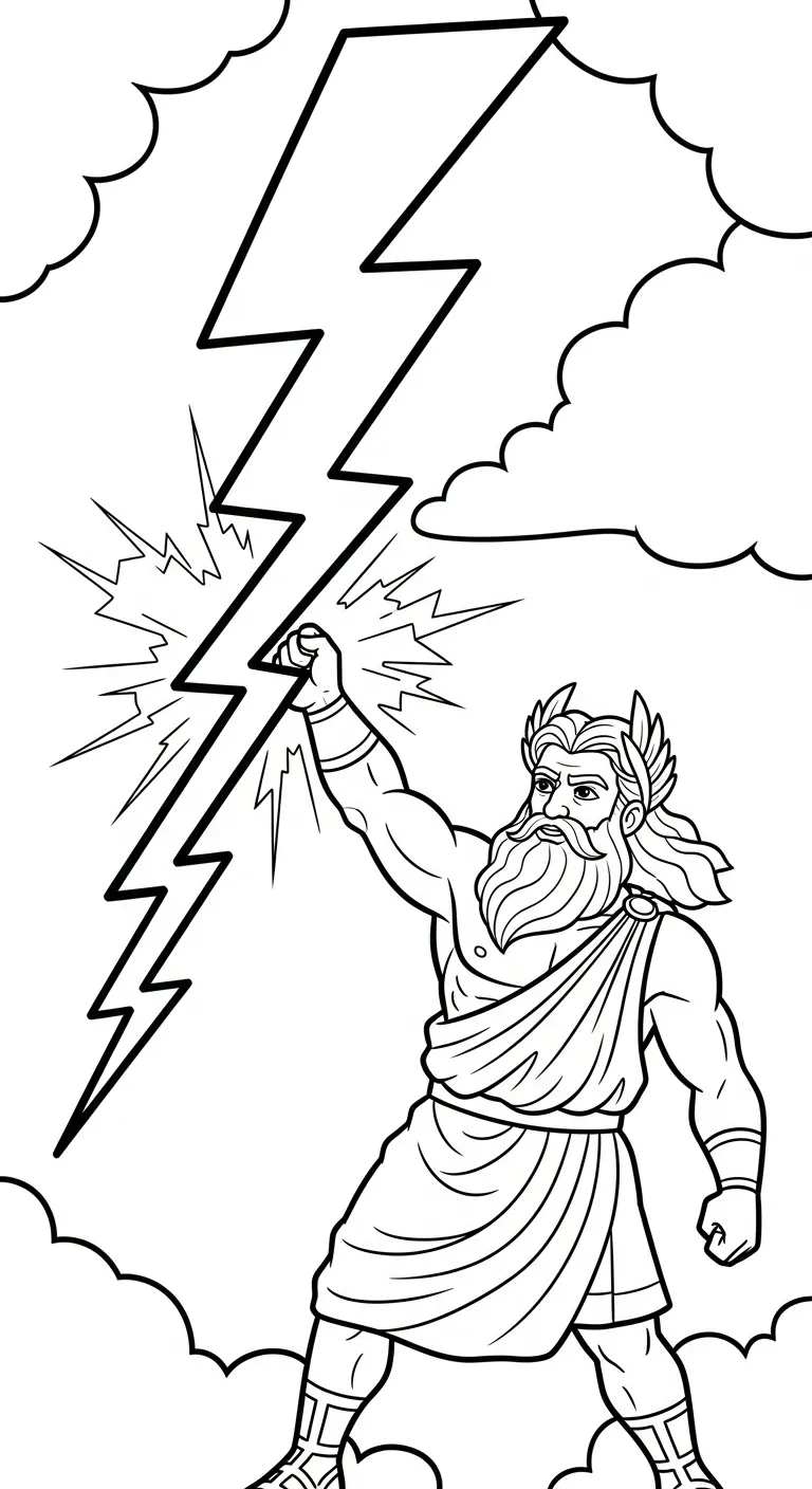 a imprimer coloriage Zeus gratuit