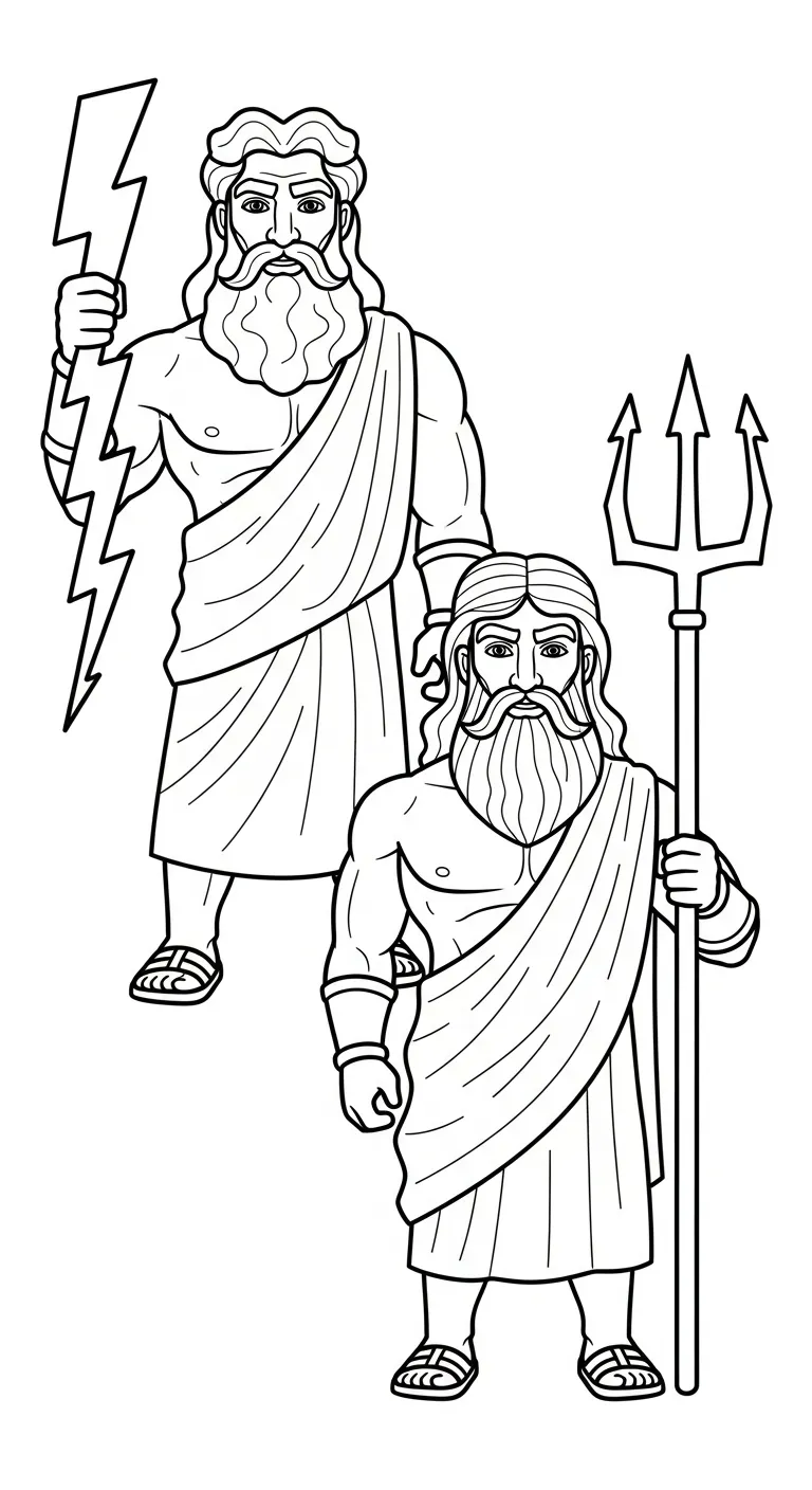 coloriage Zeus pour enfants à télécharger