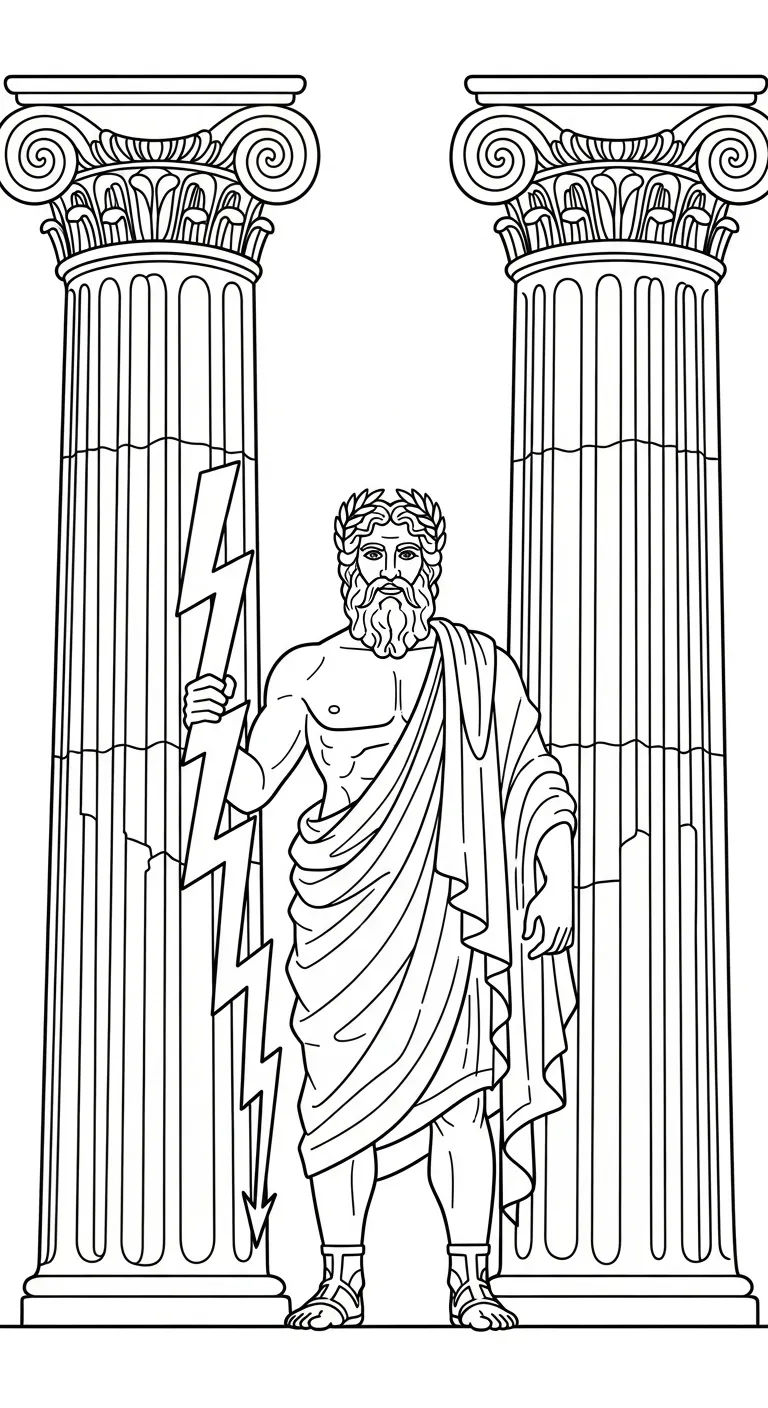 coloriage Zeus à imprimer gratuit