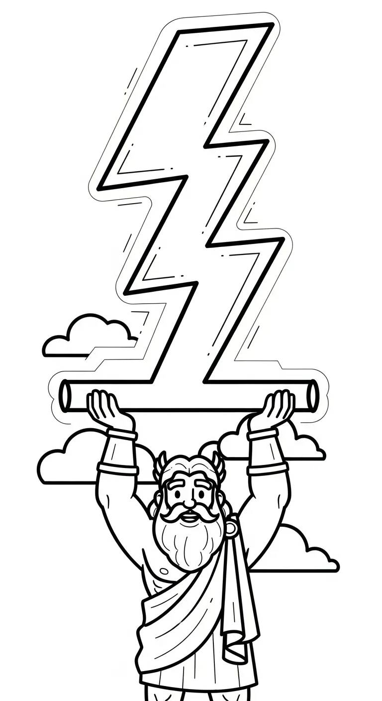coloriage Zeus gratuit a imprimer