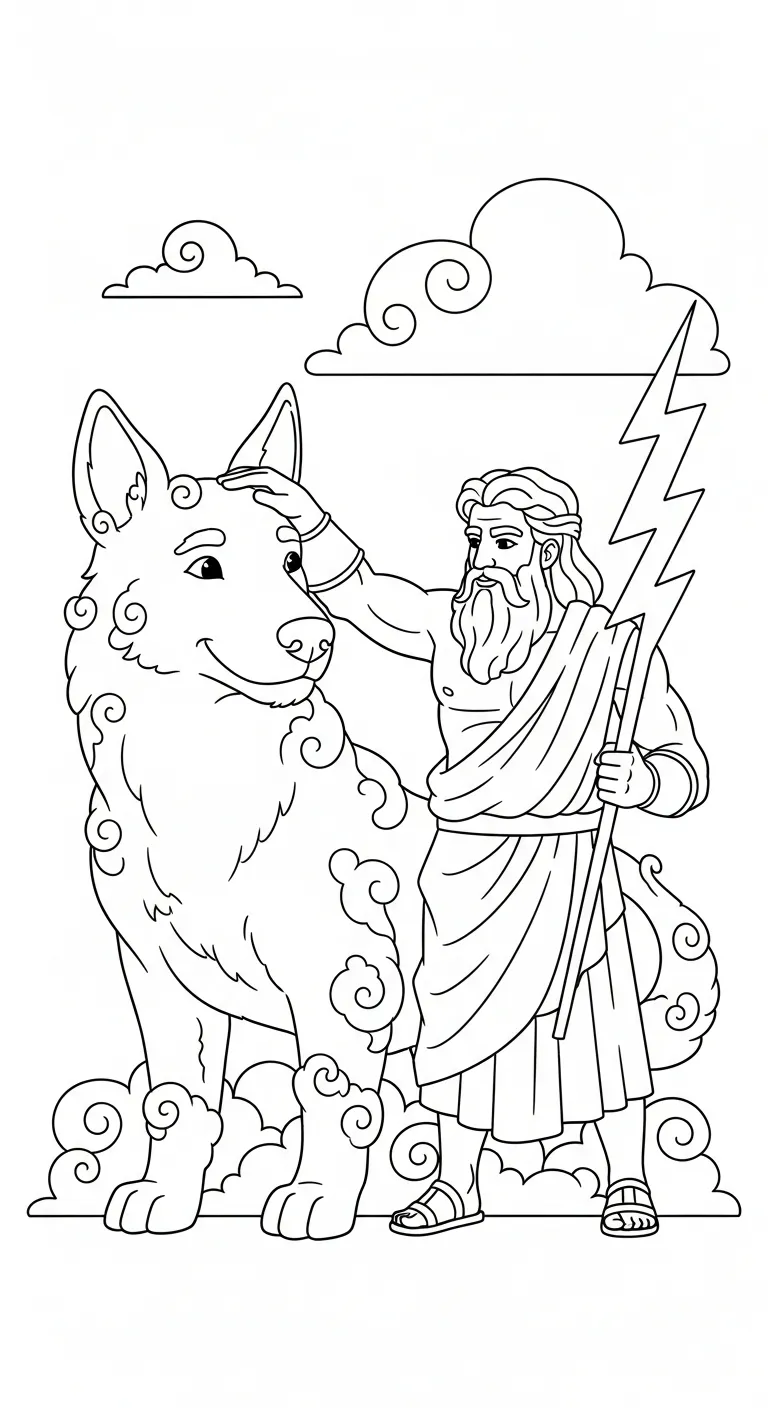 coloriage Zeus a dessiner en ligne