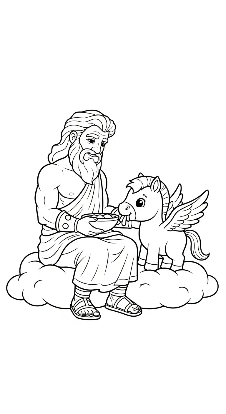 coloriage Zeus à imprimer gratuit 1