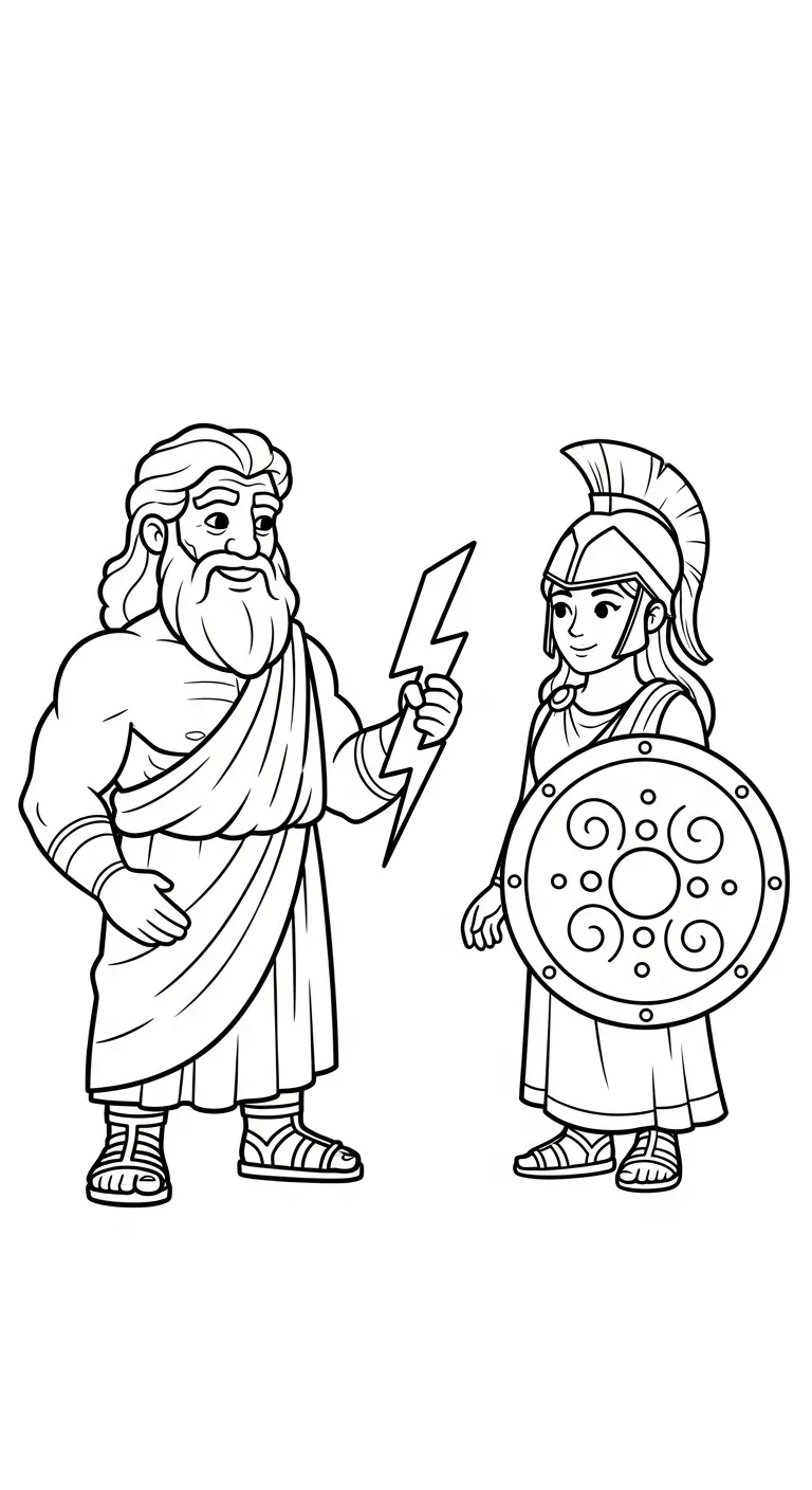 coloriage Zeus à imprimer gratuit 2