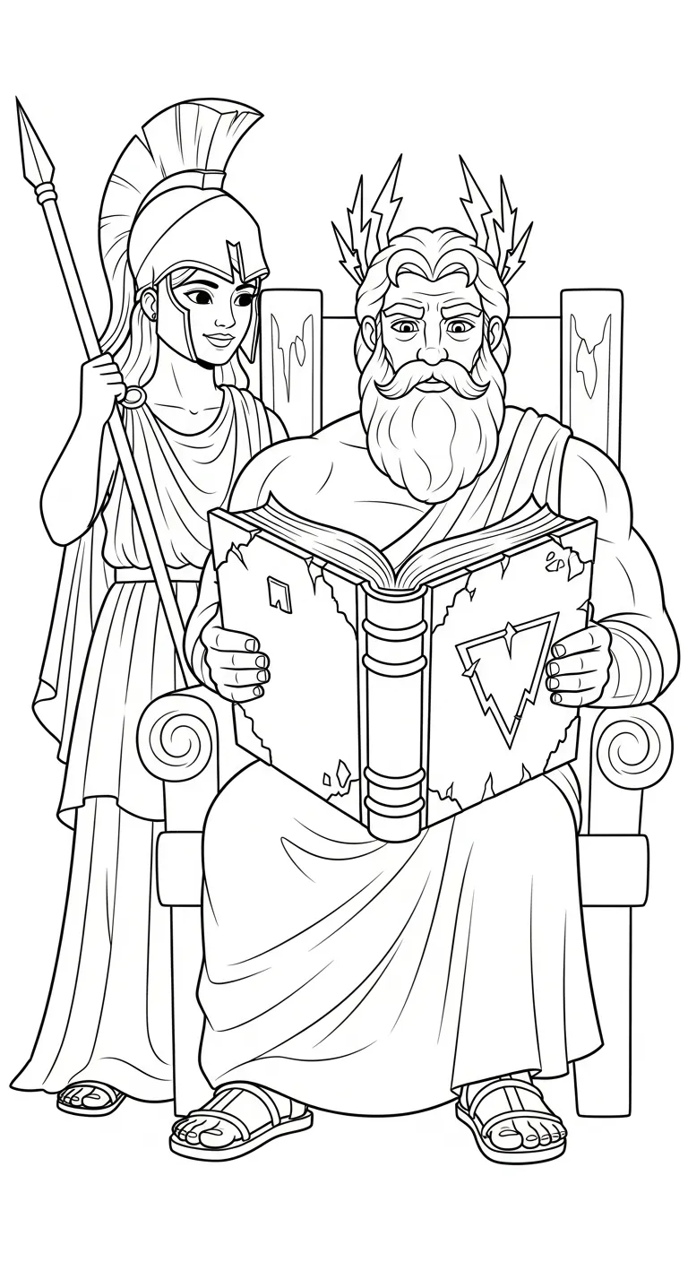 imprimer coloriage Zeus pour enfant