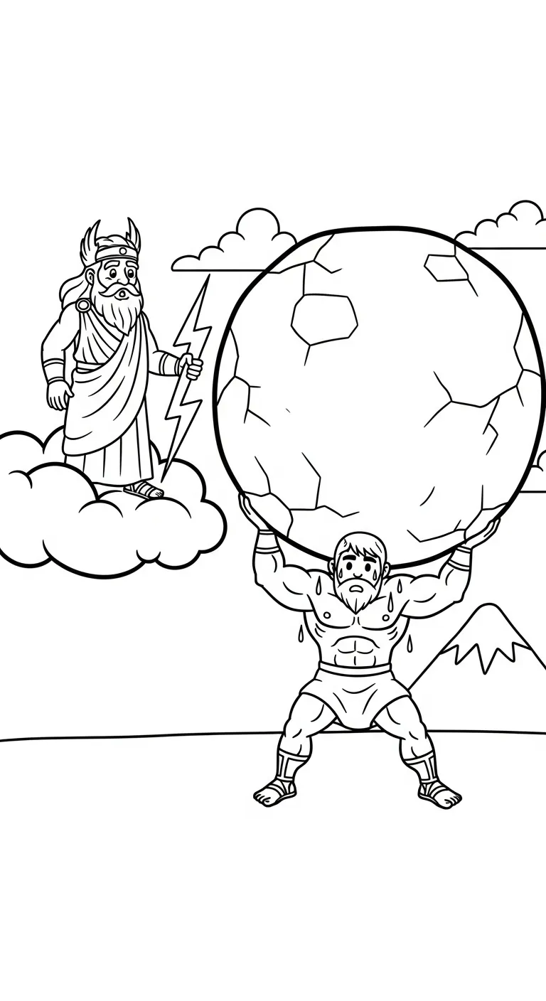 coloriage Zeus gratuit