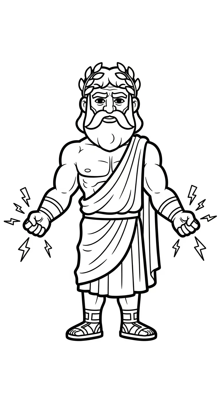 coloriage Zeus a dessiner et imprimer