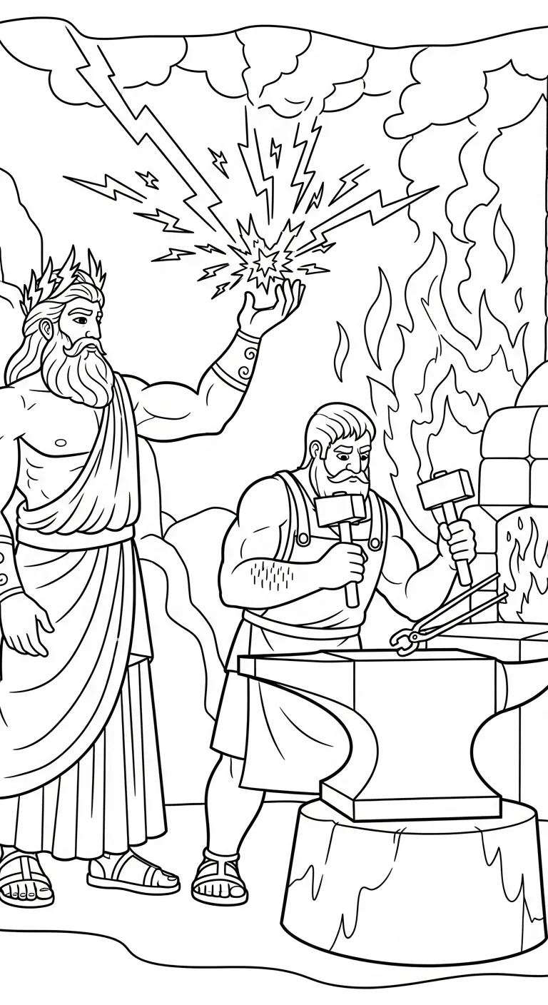 coloriage Zeus en ligne pour enfant