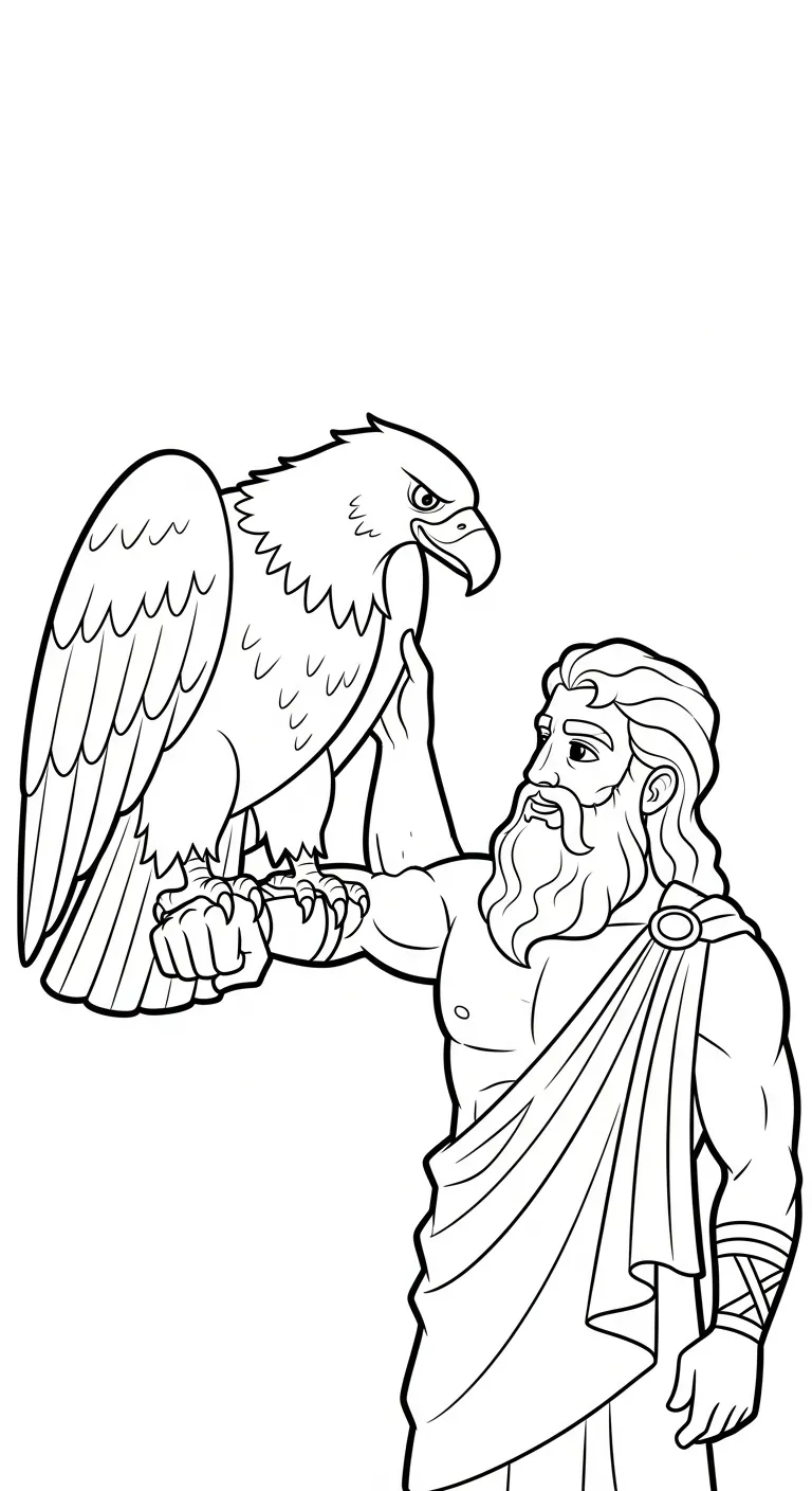 télécharger coloriage Zeus gratuit