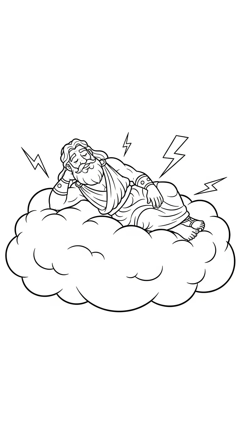 télécharger coloriage Zeus gratuit 1