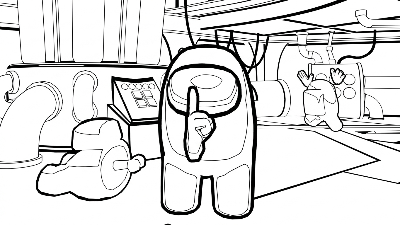 coloriage Among Us a colorier en ligne gratuitement