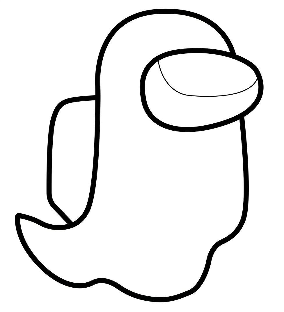 coloriage Among Us a imprimer pour enfant de 4 ans