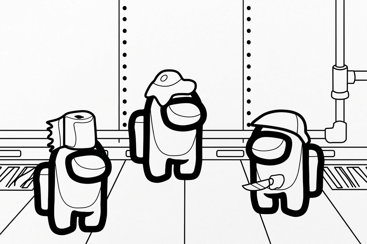coloriage Among Us pour enfants à imprimer