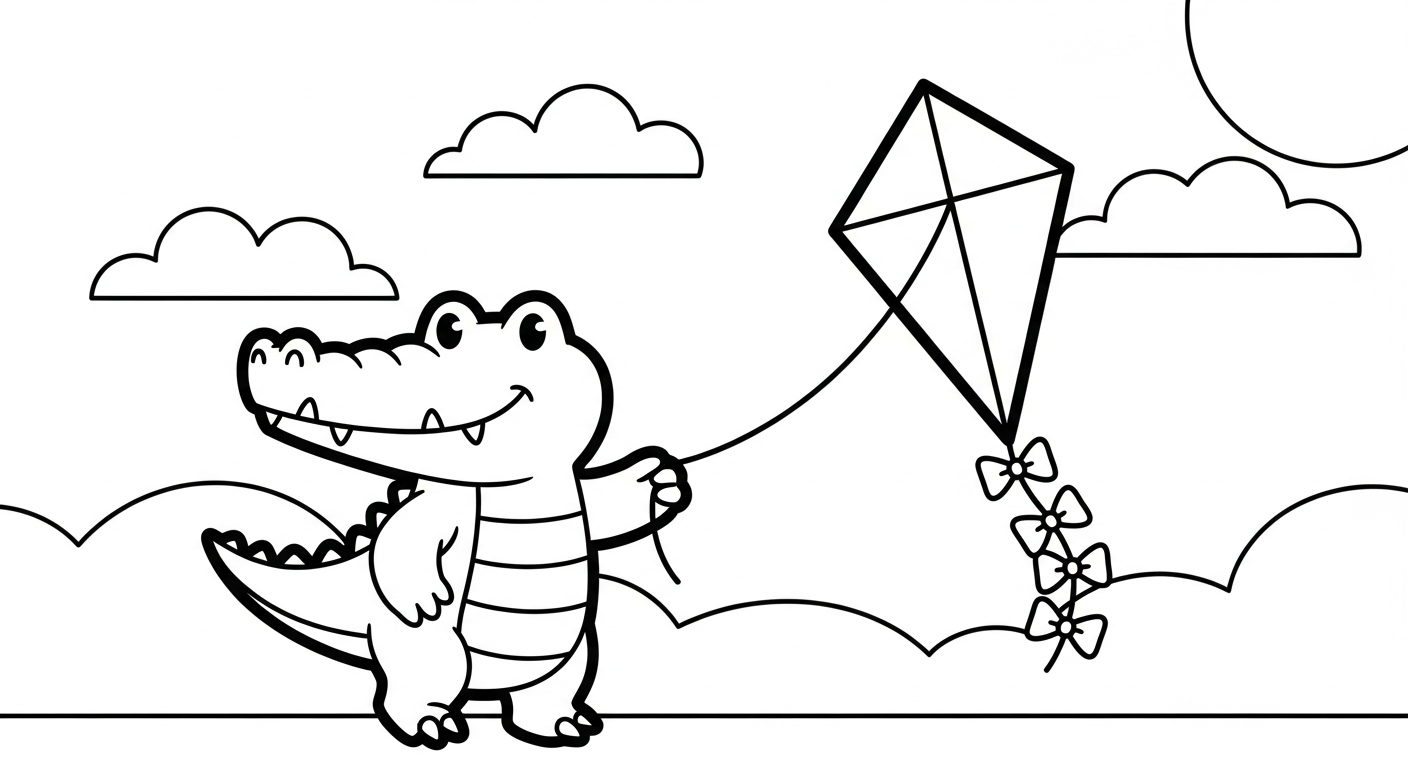 Crocodile coloring online for children