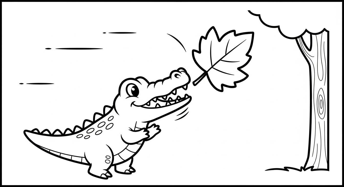 Crocodile coloring page to color online