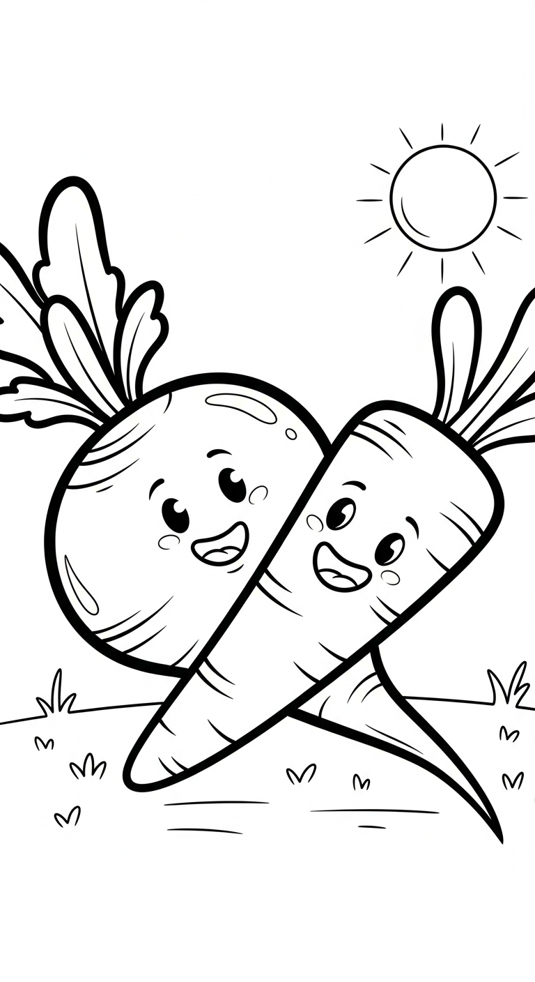 coloriage Legumes pour enfant de 5 ans