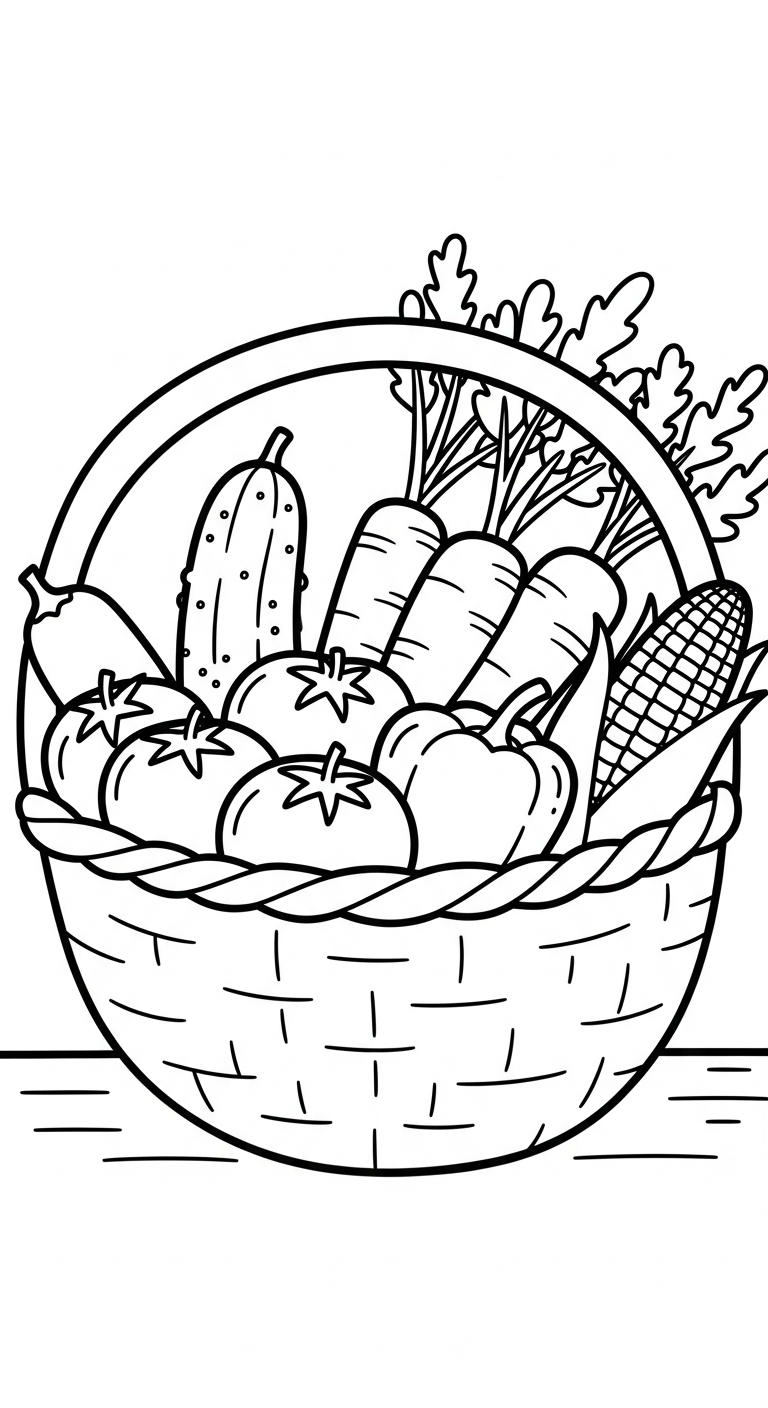 coloriage Legumes gratuit en ligne