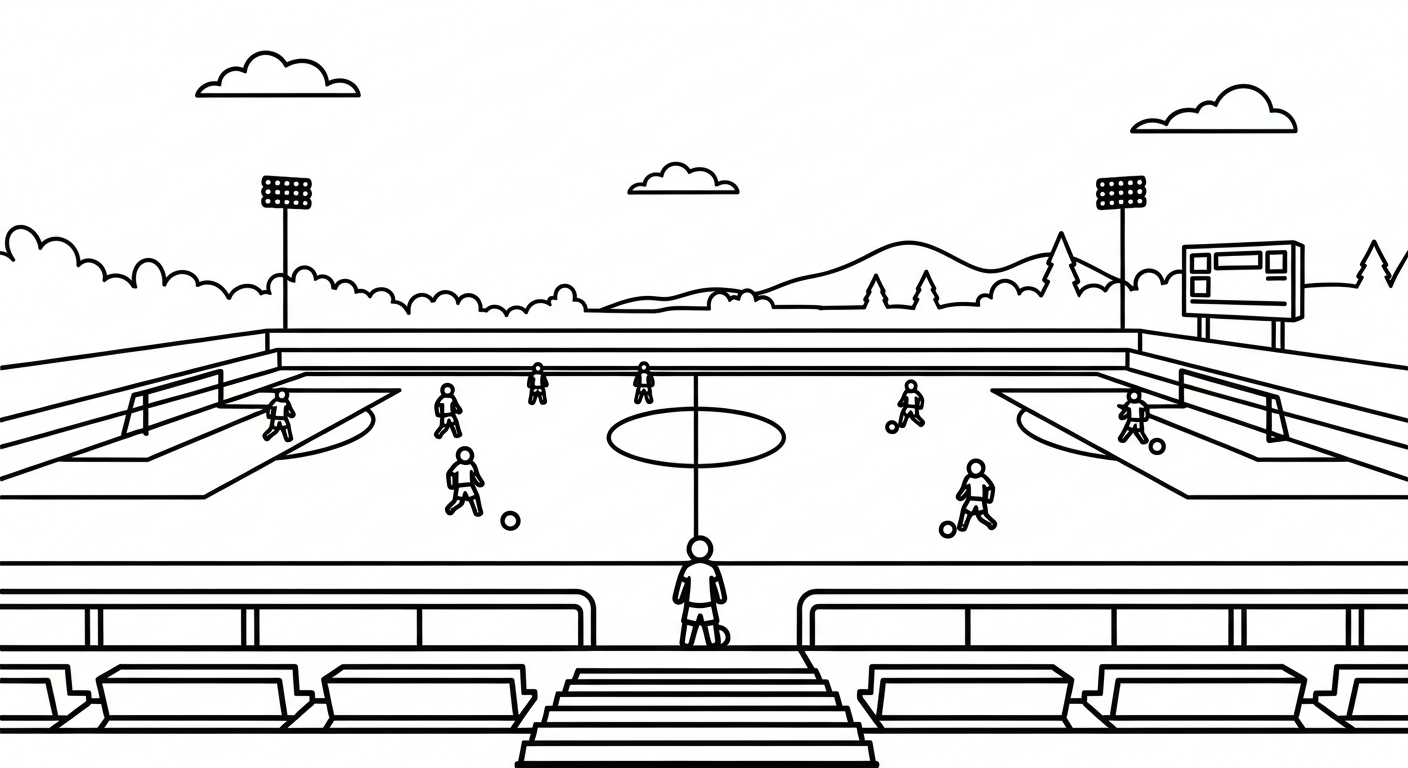 coloriage Stade à imprimer gratuitement