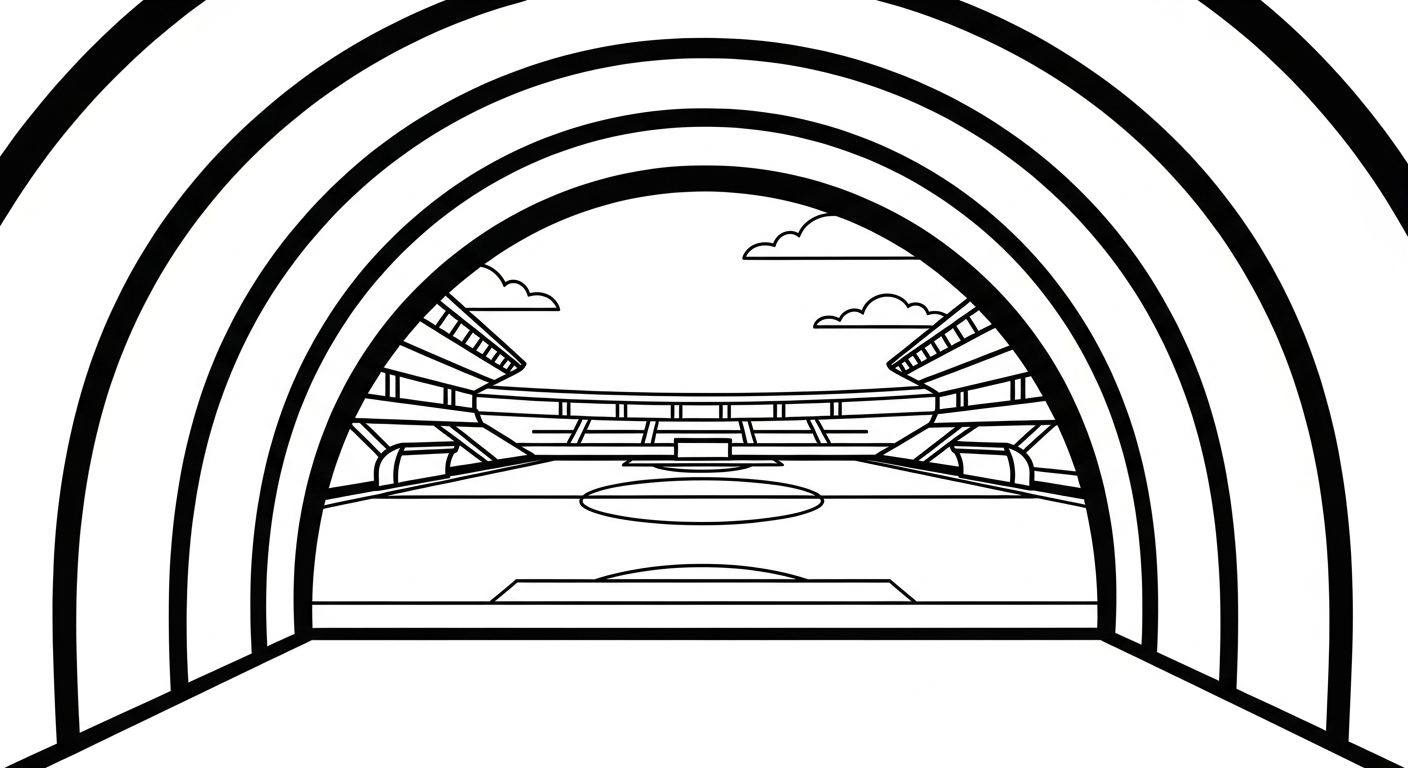coloriage Stade pour enfant à imprimer