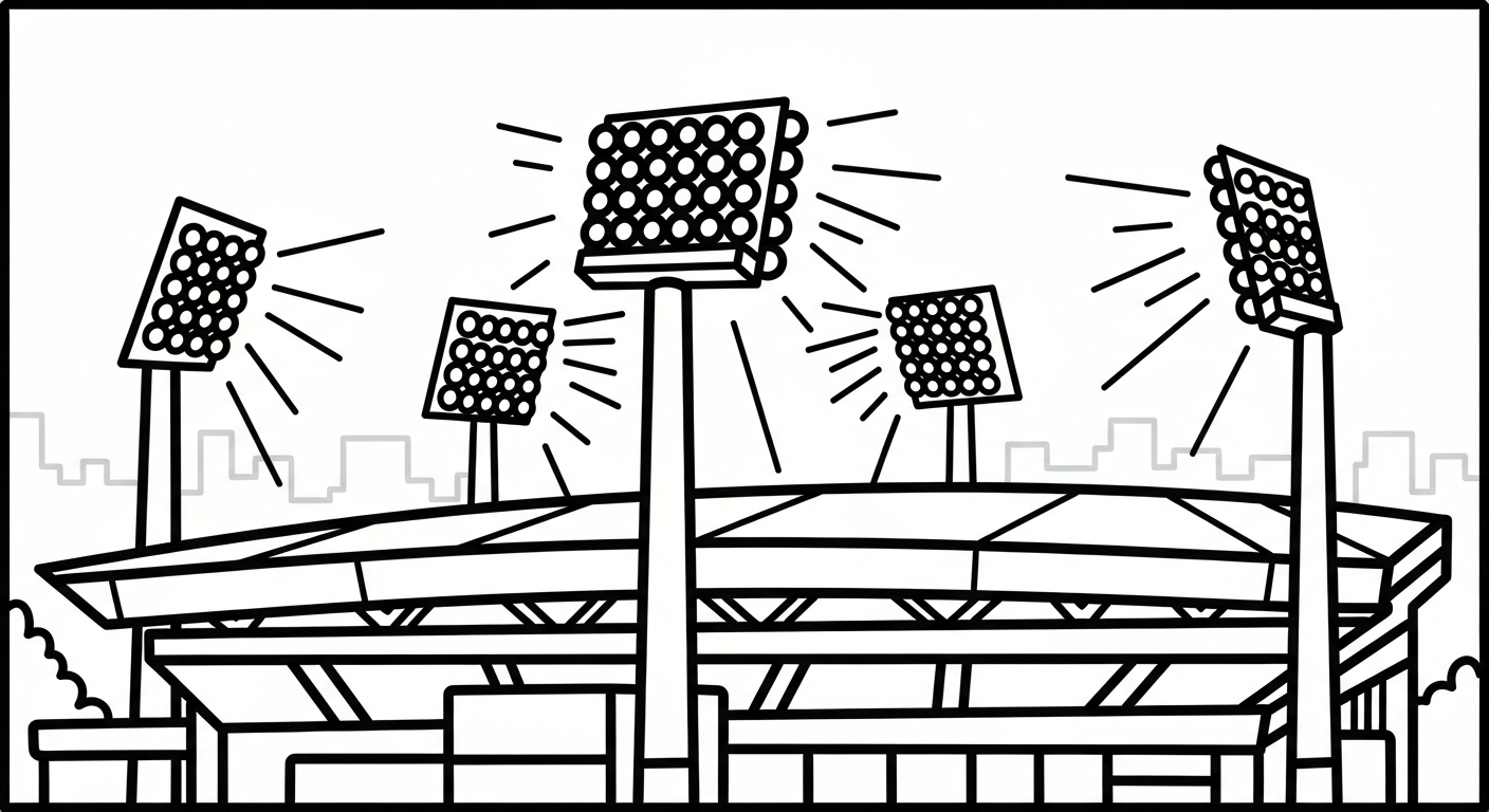 image pour coloriage Stade enfant