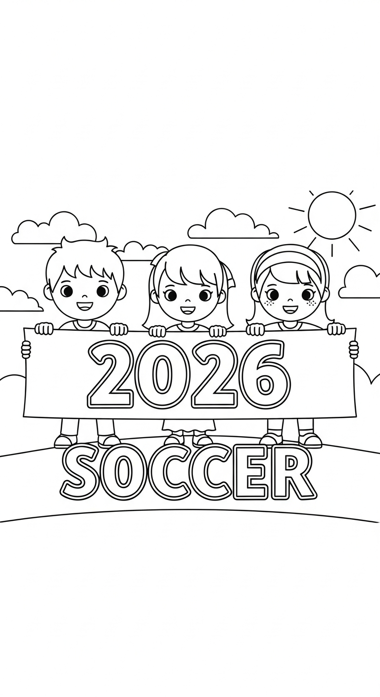 coloriage World Cup 2026 à imprimer