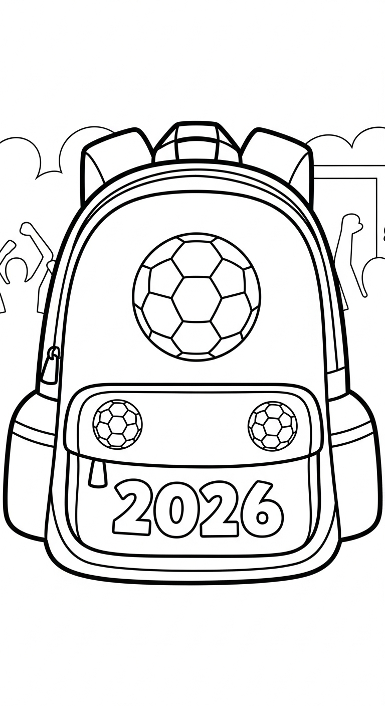 coloriage World Cup 2026 pour enfants a imprimer gratuit