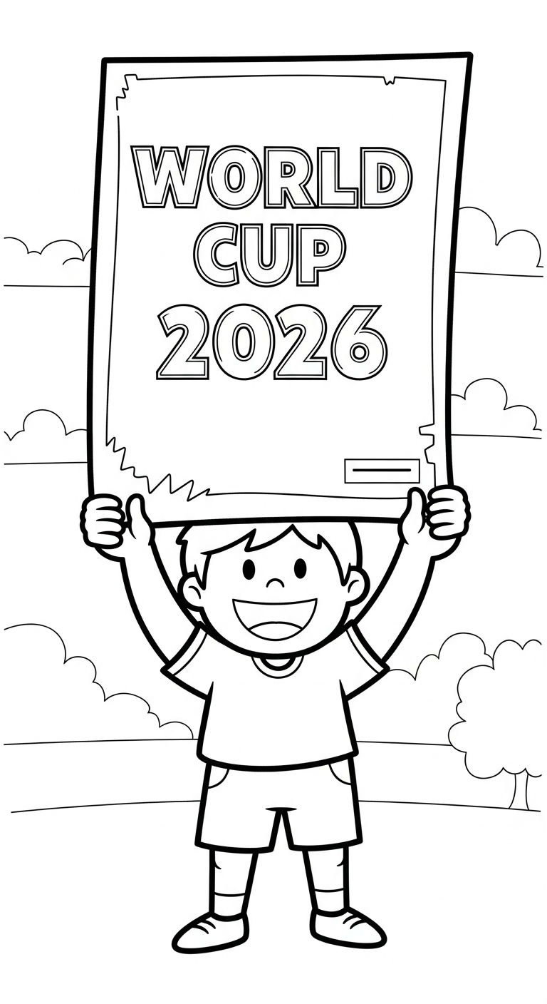 coloriage World Cup 2026 a colorier en ligne