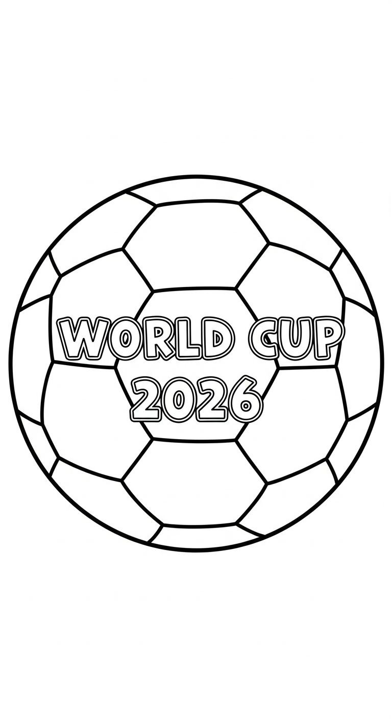 coloriage World Cup 2026 à imprimer pour enfant de 9 ans