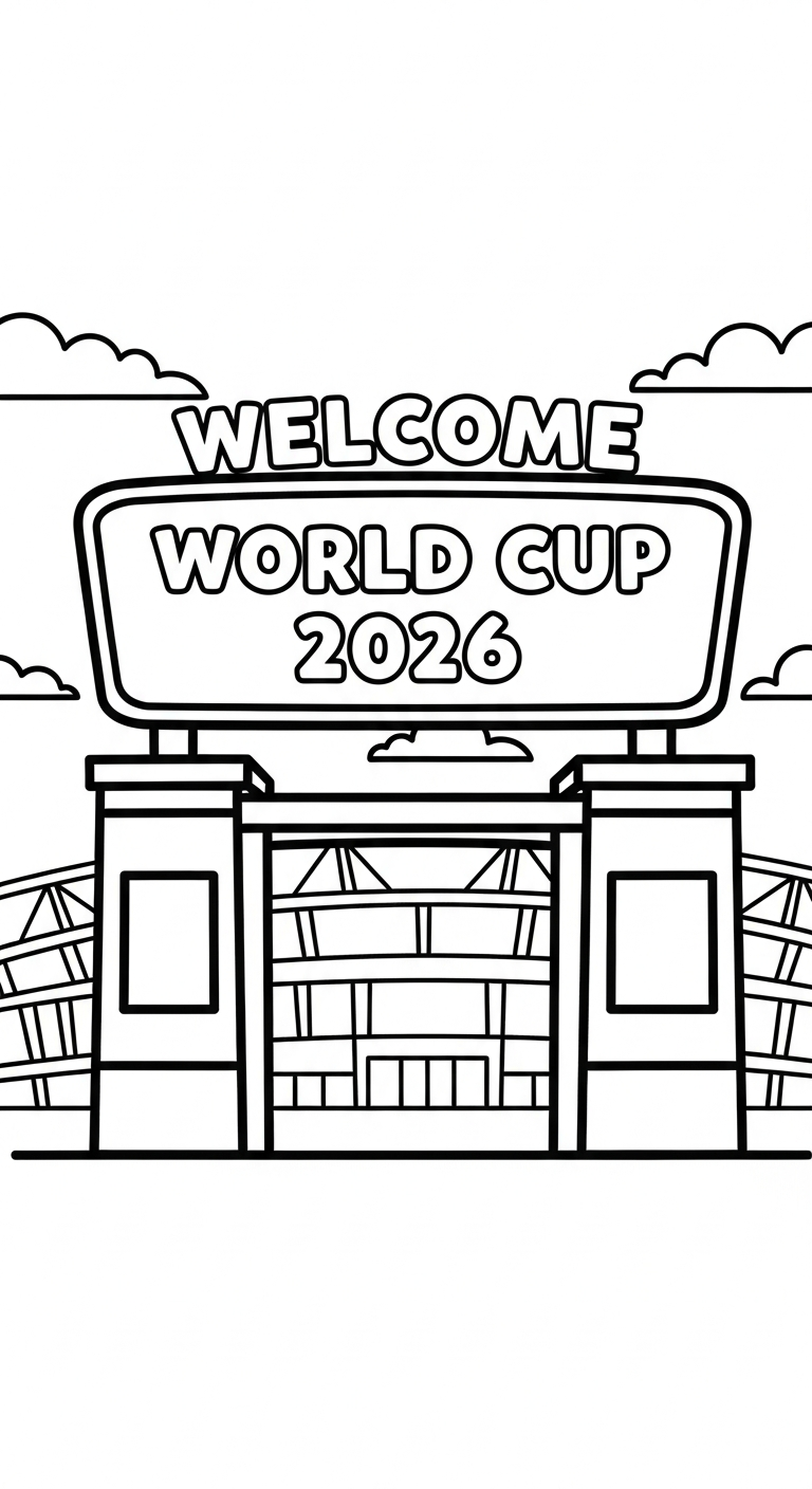 coloriage World Cup 2026 et decoupage