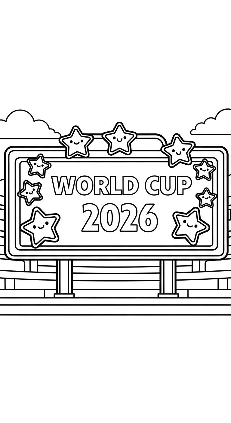 coloriage World Cup 2026 gratuit pour enfants 1
