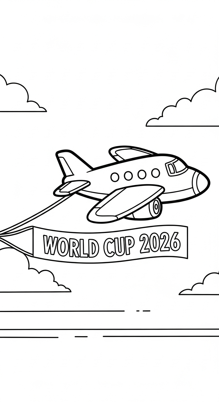 coloriage World Cup 2026 de pour enfants
