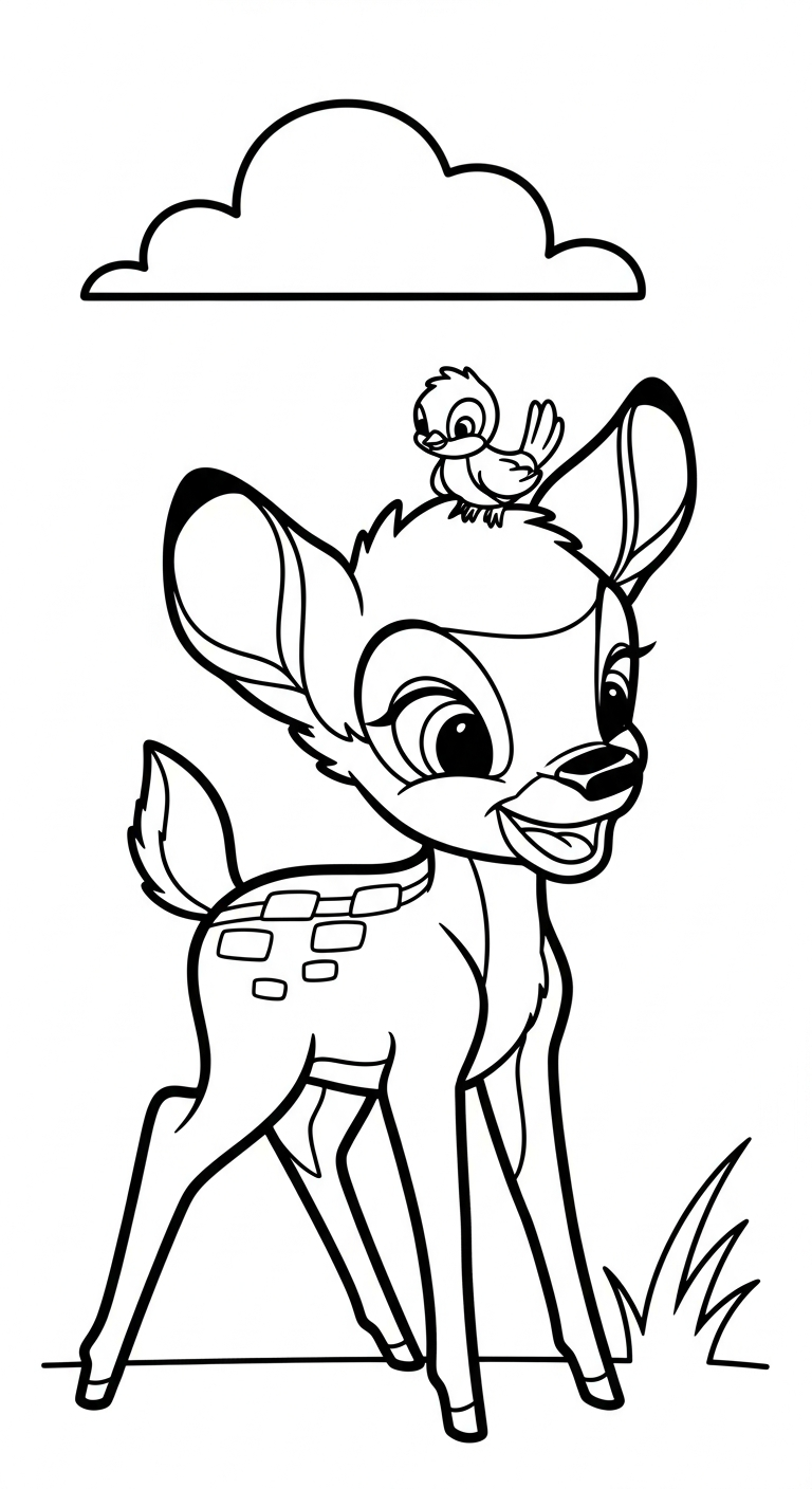 coloriage bambi updated pour bebe a imprimer 1