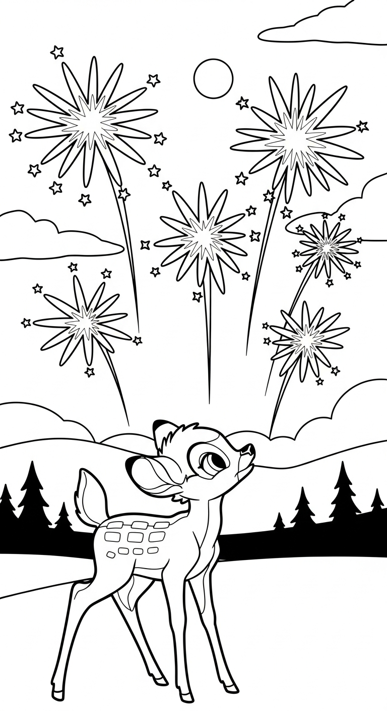 coloriage bambi updated pour primaire 1