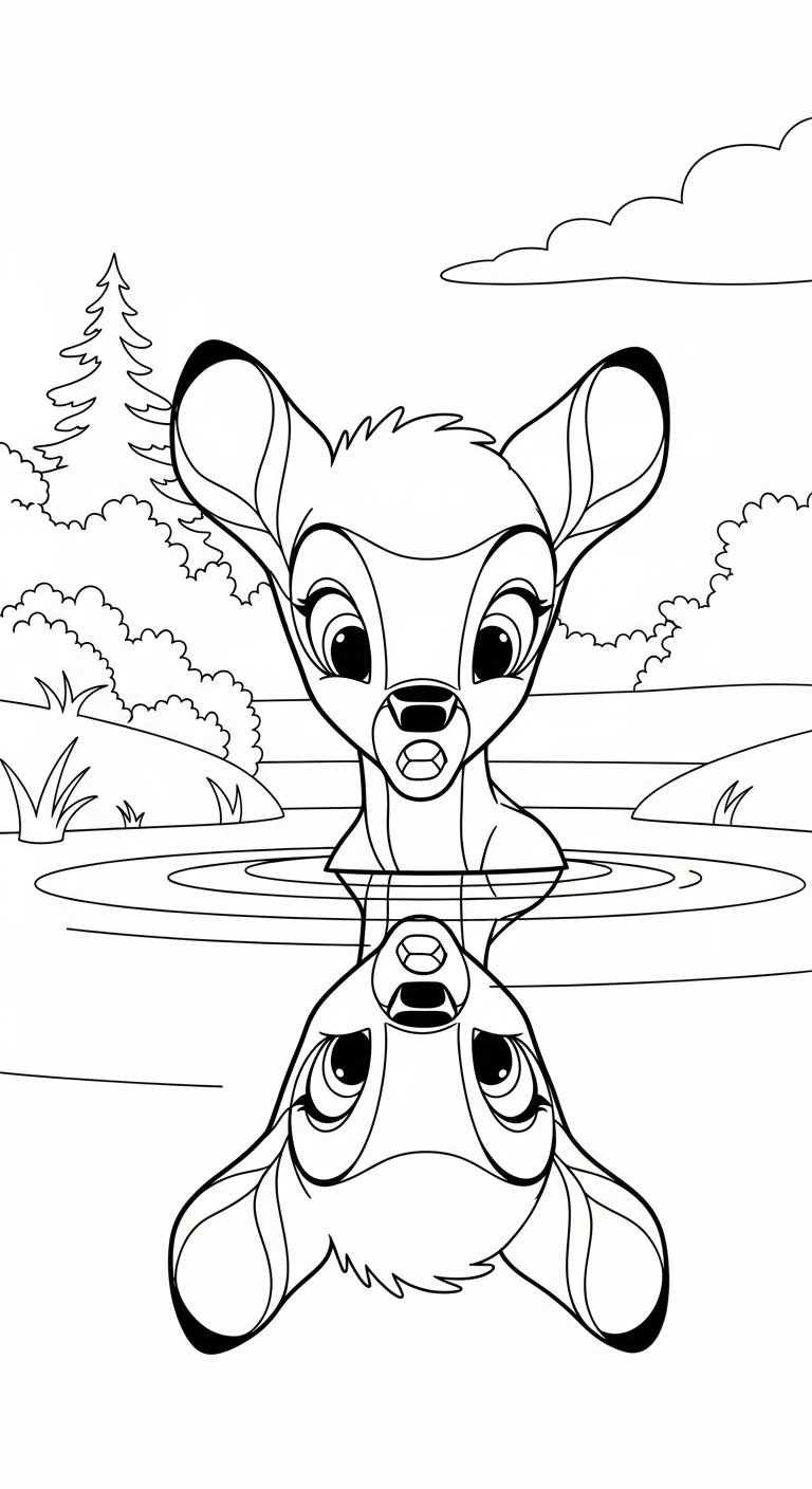 coloriage bambi updated pour enfant de 4 ans