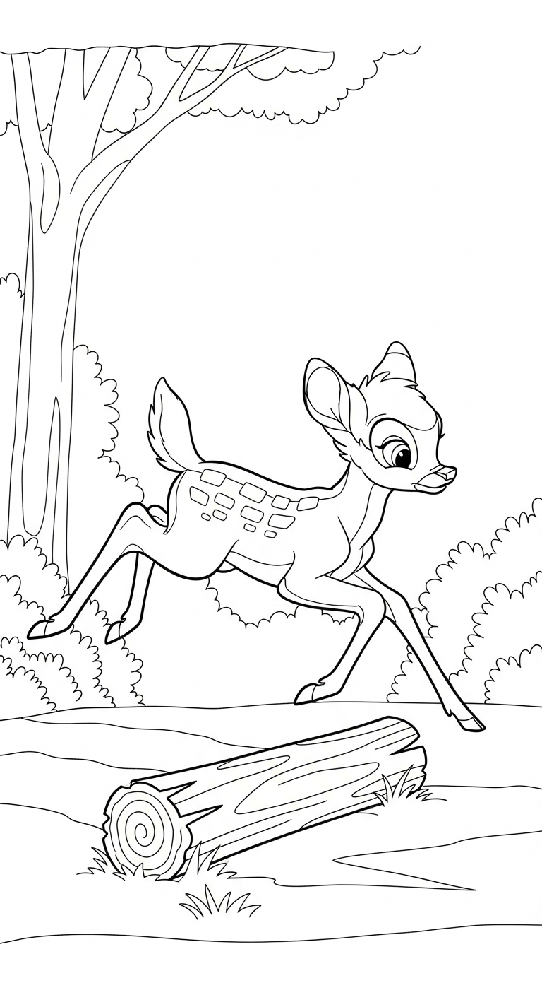 coloriage bambi updated pour enfant de 2 ans