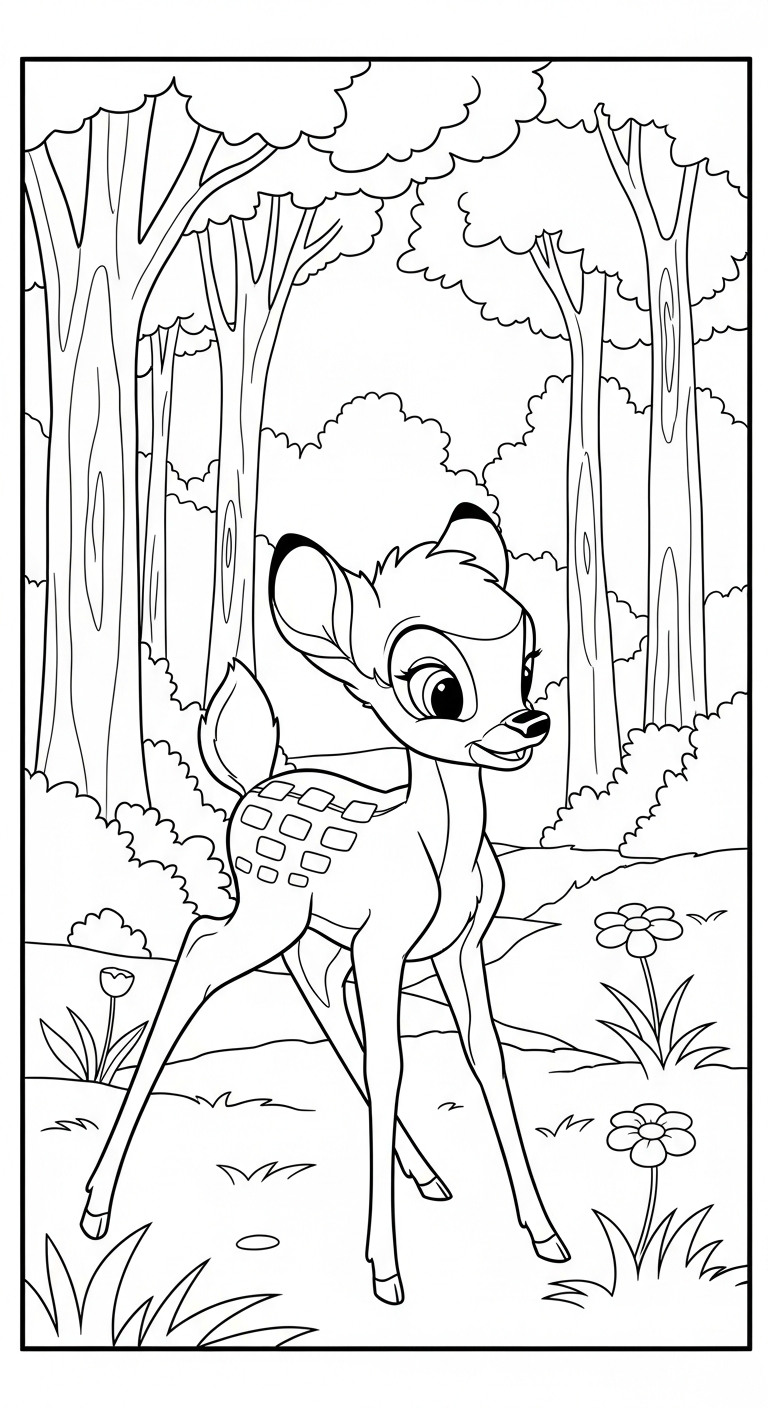 imprimer coloriage bambi updated