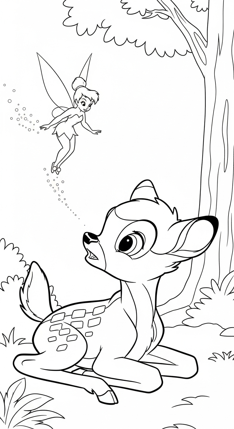 coloriage bambi updated a colorier en ligne