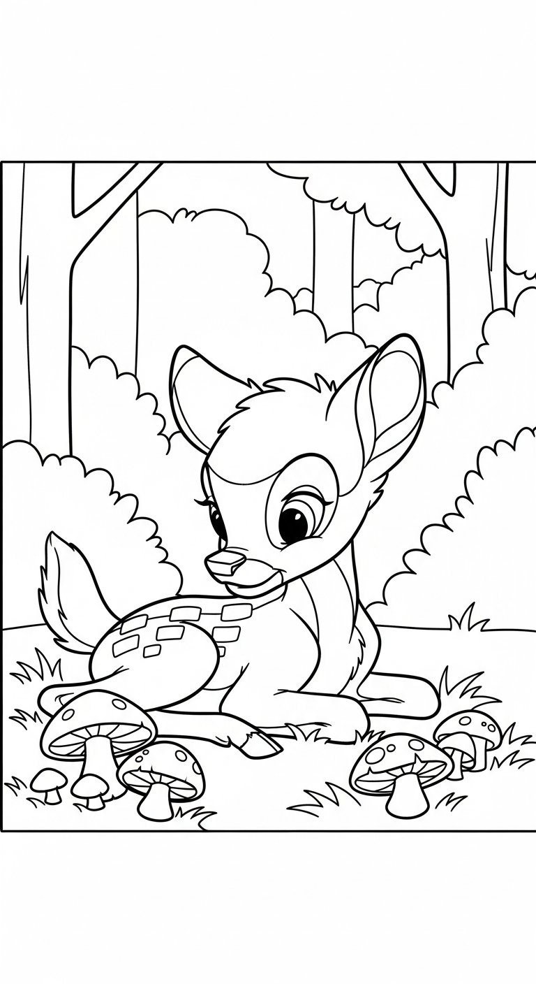 coloriage bambi updated et dessin a imprimer 1