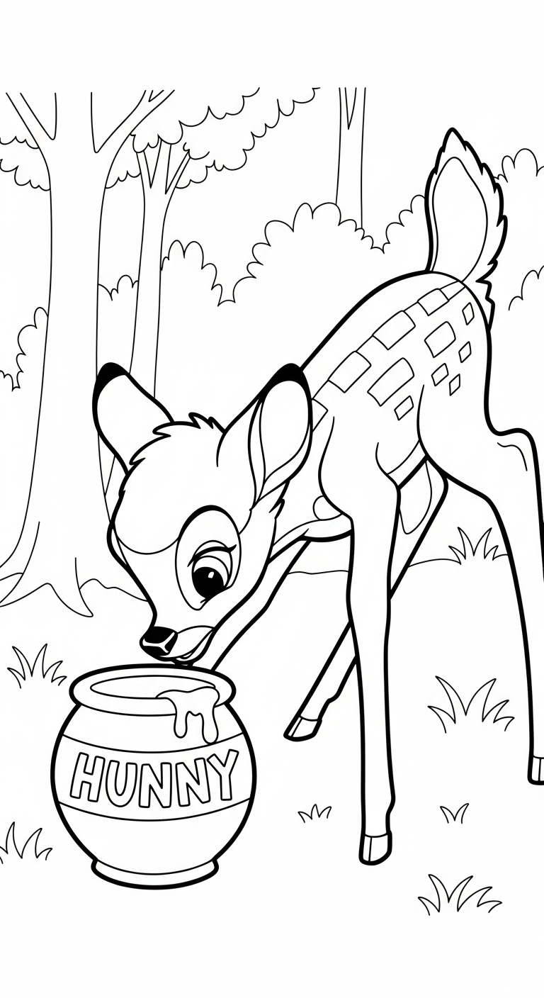 coloriage bambi updated pour enfant a imprimer gratuit 1