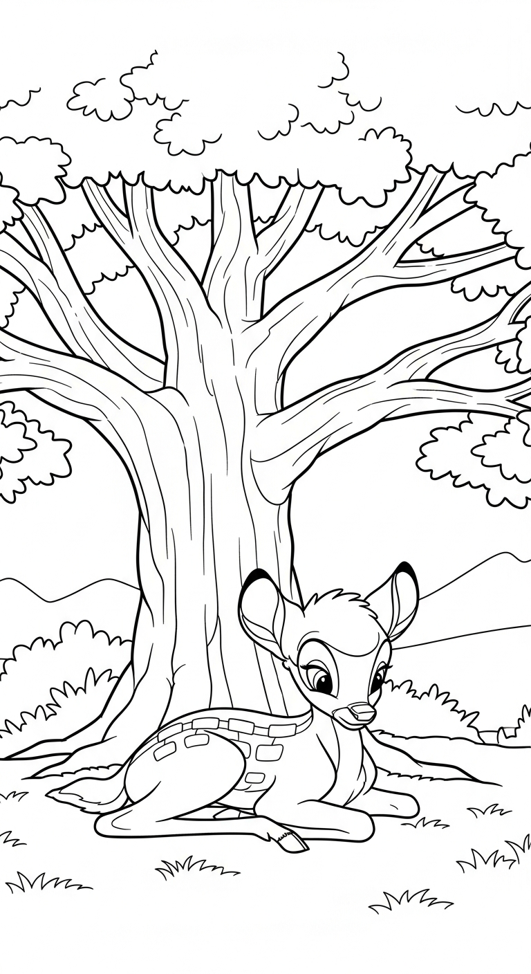 coloriage bambi updated et decoupage a imprimer gratuit