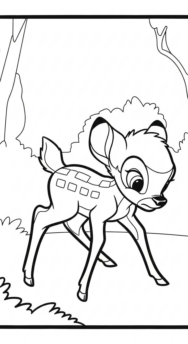 coloriage bambi updated pour enfant de 5 ans 1