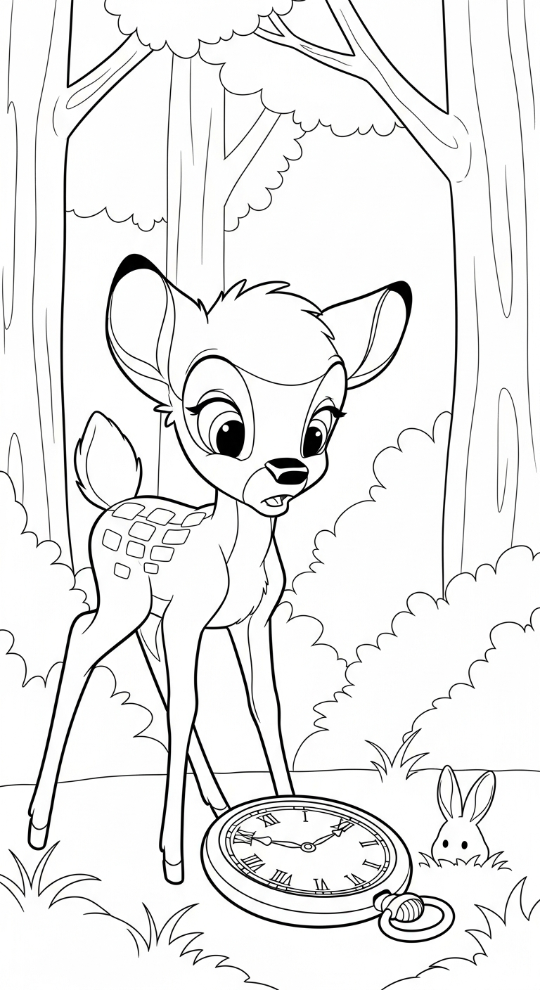 coloriage bambi updated pour enfants