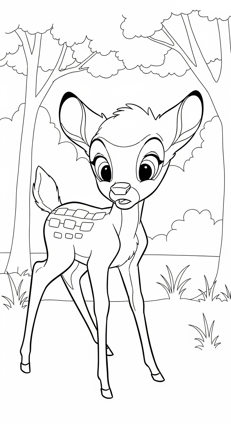 coloriage bambi updated en ligne pour enfant