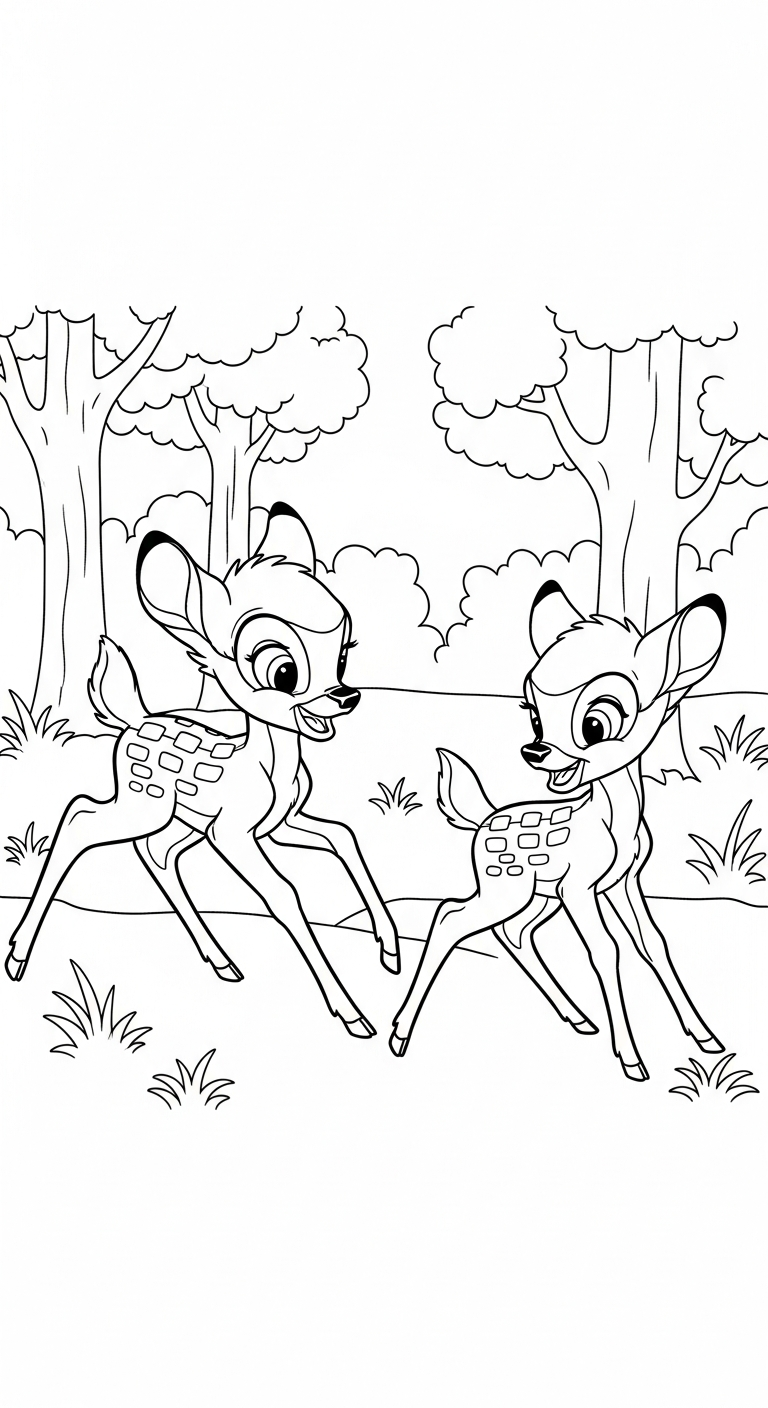 coloriage bambi updated à imprimer a4