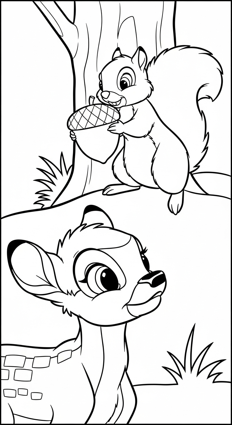 coloriage bambi updated pour enfant à imprimer